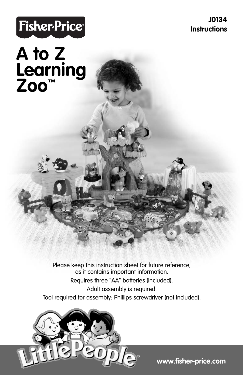 Fisher-Price A TO Z LEARNING ZOO J0134 User Manual | 6 pages