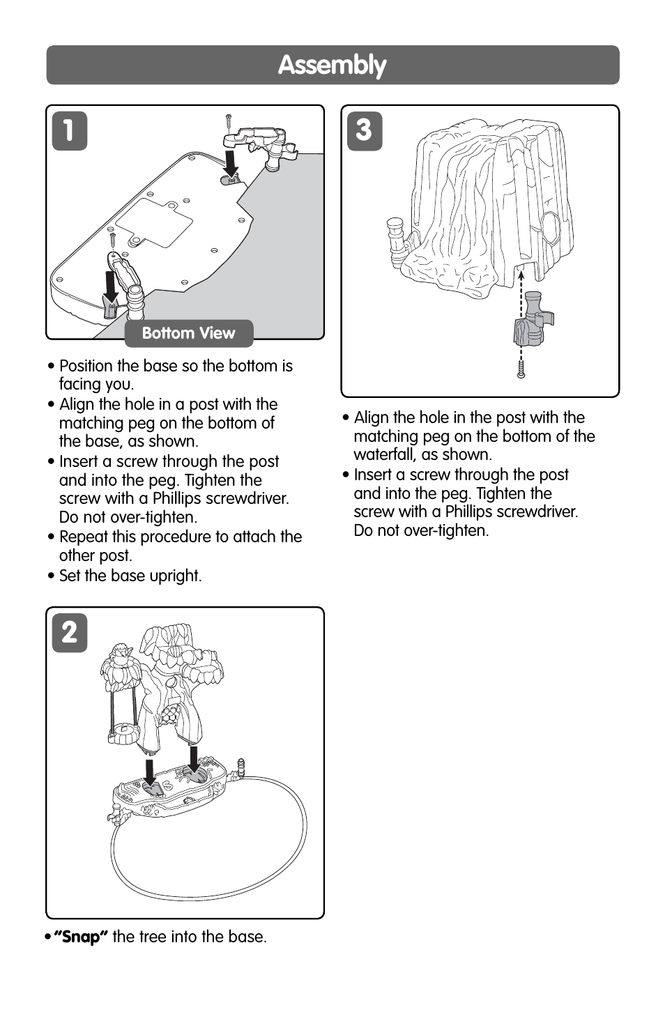 Assembly | Fisher-Price A TO Z LEARNING ZOO J0134 User Manual | Page 3 / 6