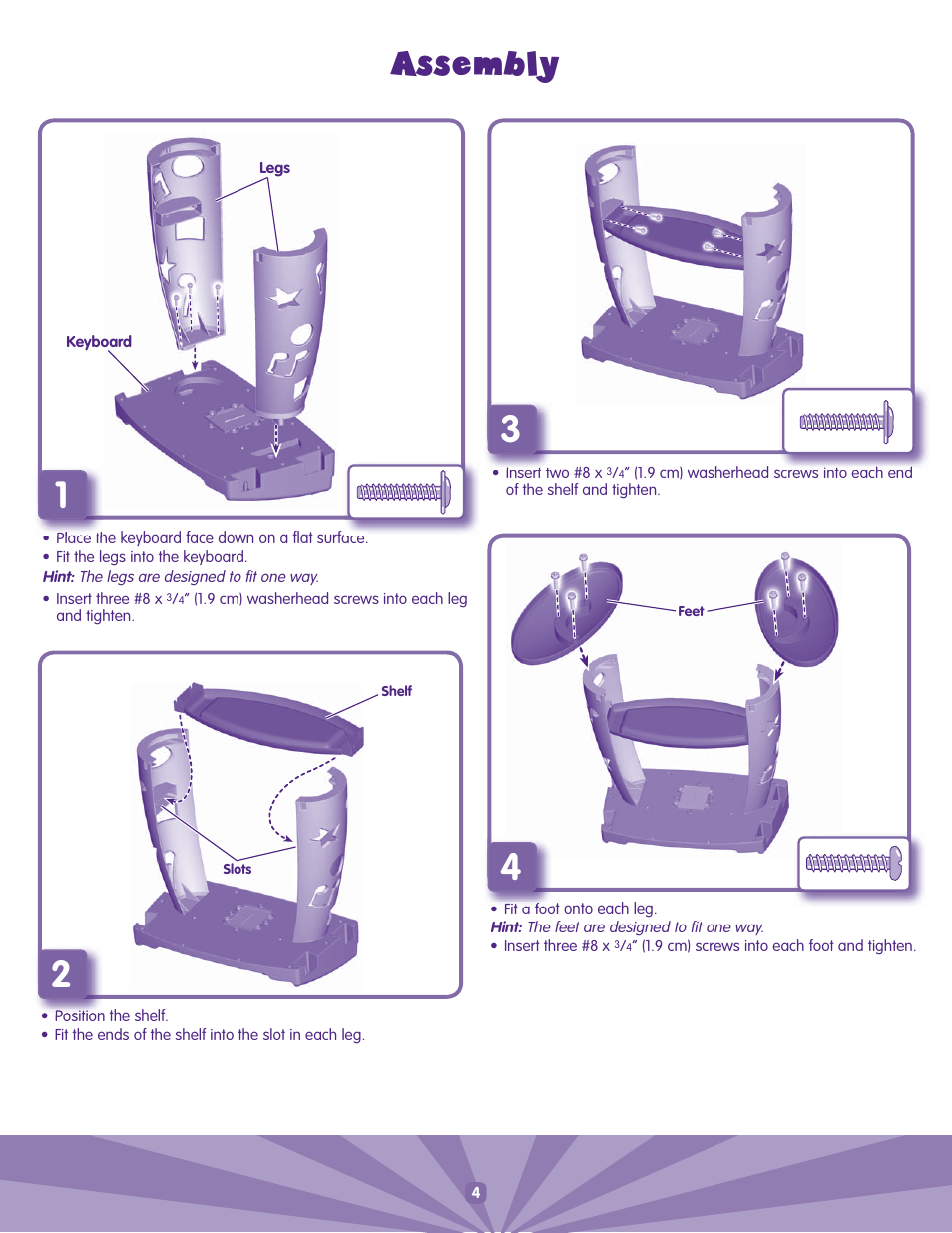 Fisher-Price J6870 User Manual | Page 4 / 8
