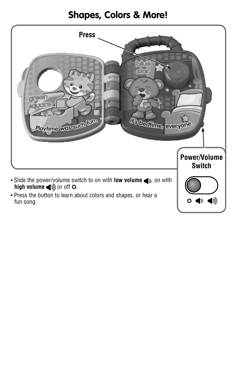 Shapes, colors & more | Fisher-Price N8521 User Manual | Page 3 / 4