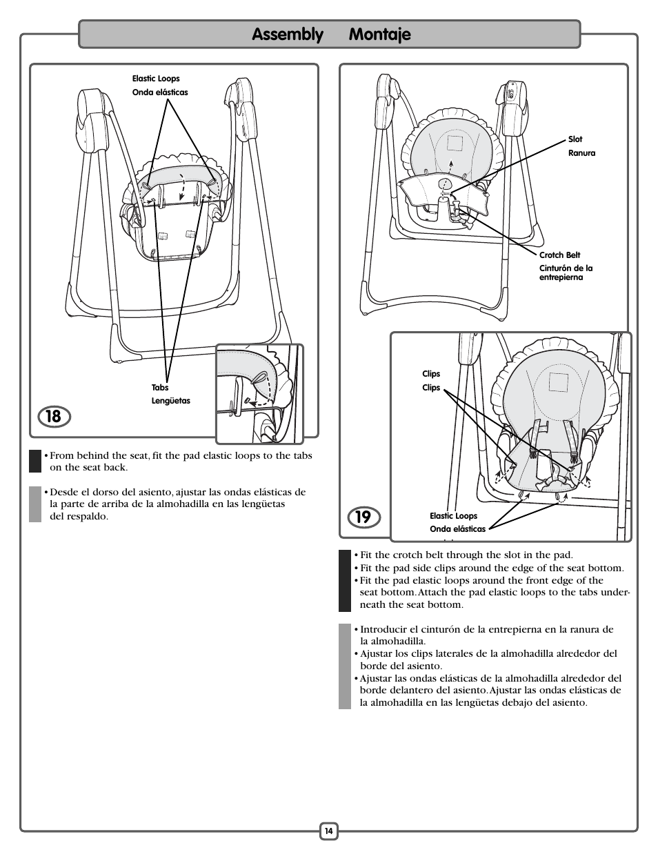 Assembly montaje | Fisher-Price L1154 User Manual | Page 14 / 24