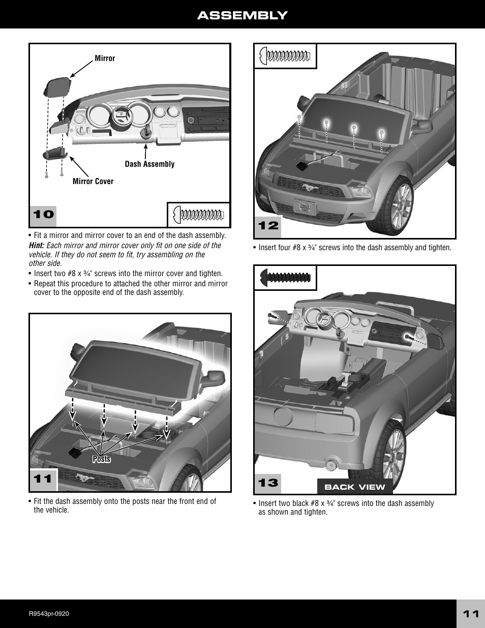 Assembly 12 | Fisher-Price R9543 User Manual | Page 11 / 29