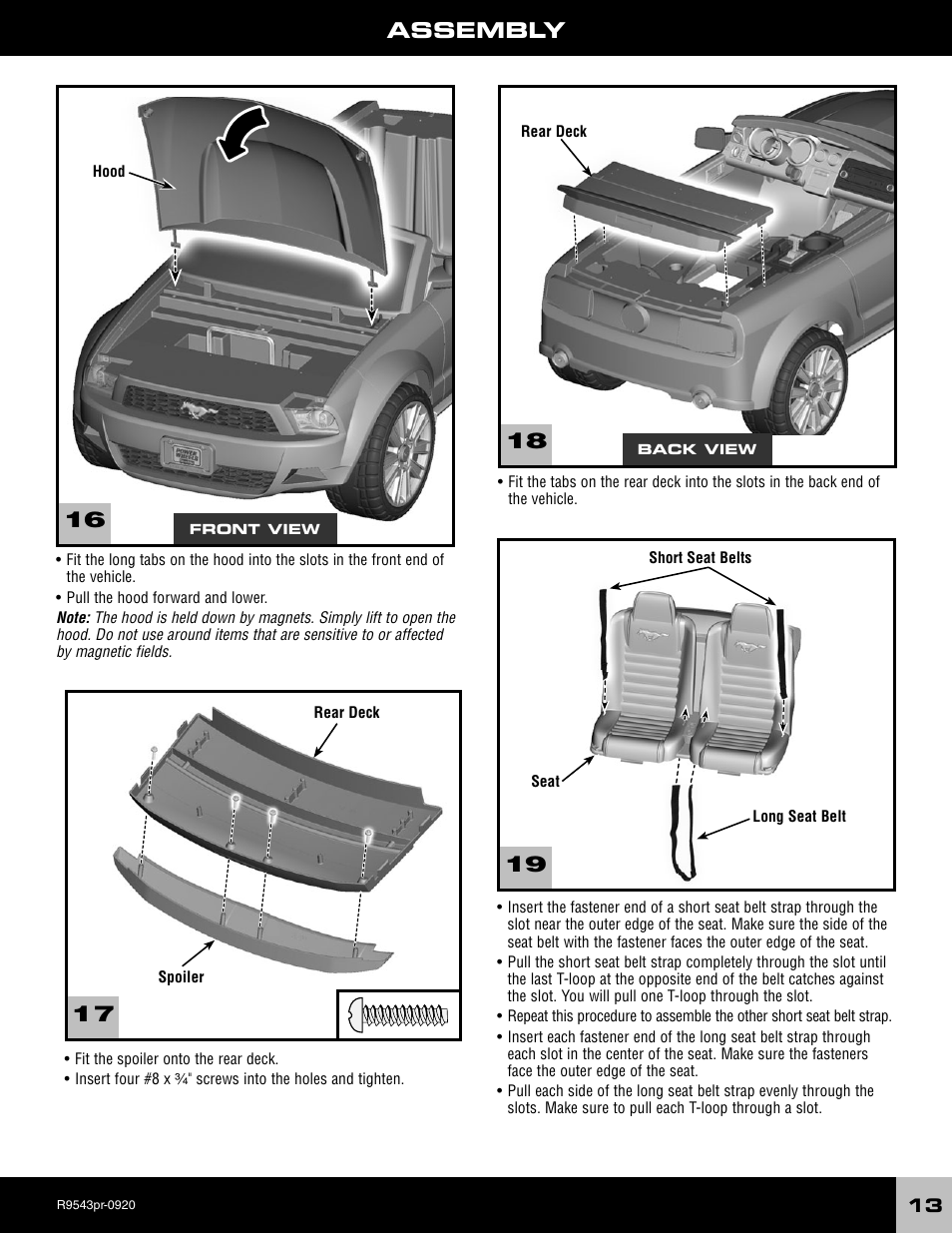 19 assembly | Fisher-Price R9543 User Manual | Page 13 / 29