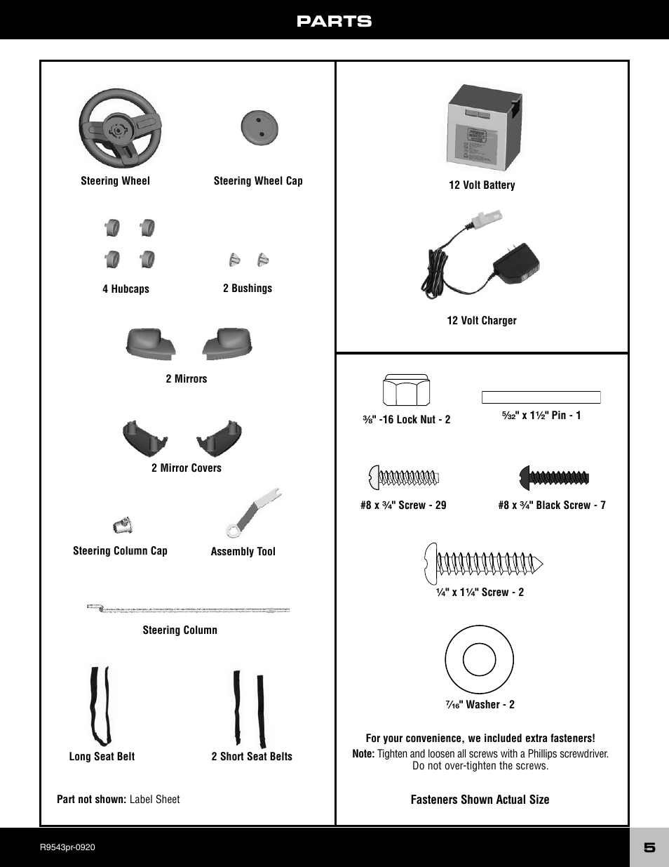 Parts | Fisher-Price R9543 User Manual | Page 5 / 29
