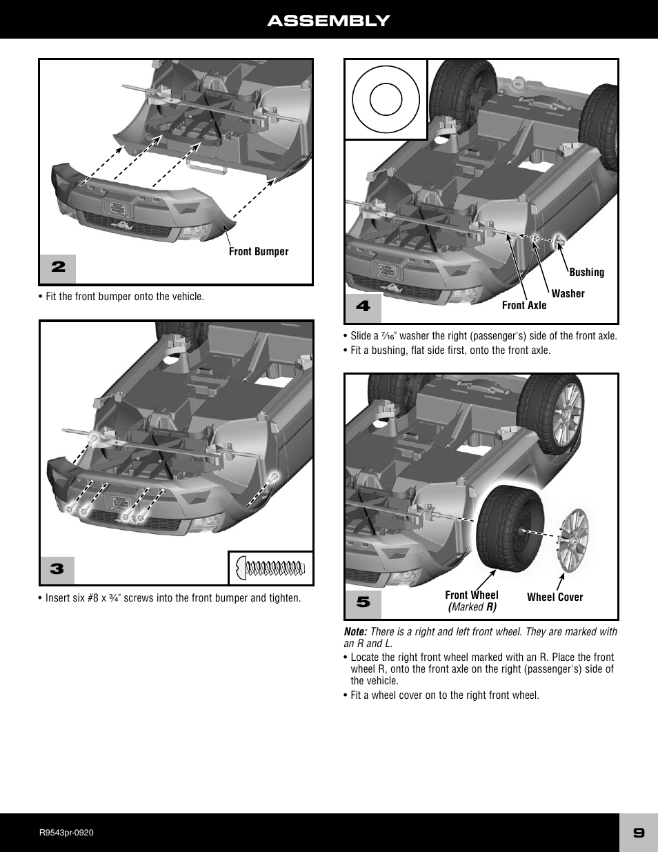 2assembly | Fisher-Price R9543 User Manual | Page 9 / 29