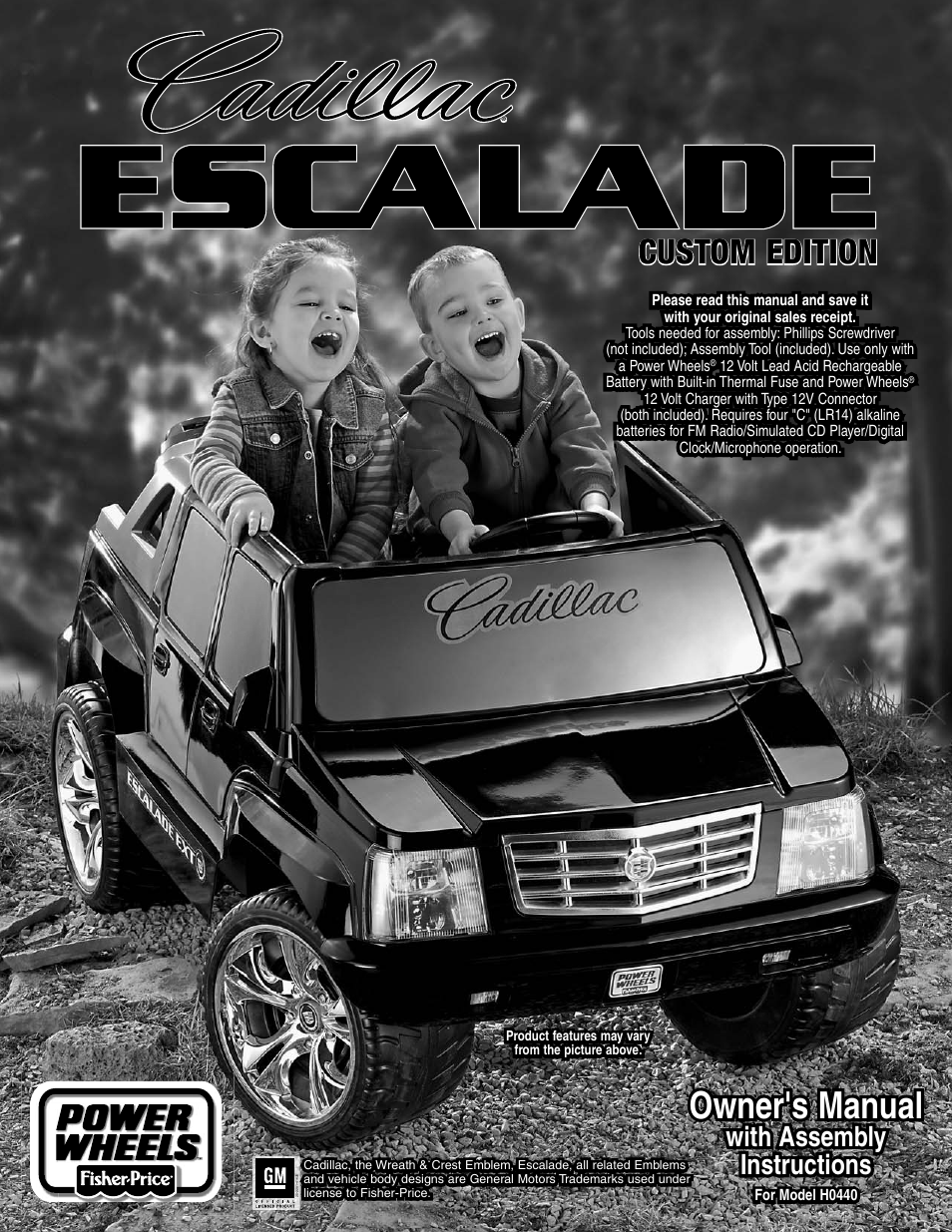 Fisher-Price CADILLAC ESCALADE H0440 User Manual | 36 pages