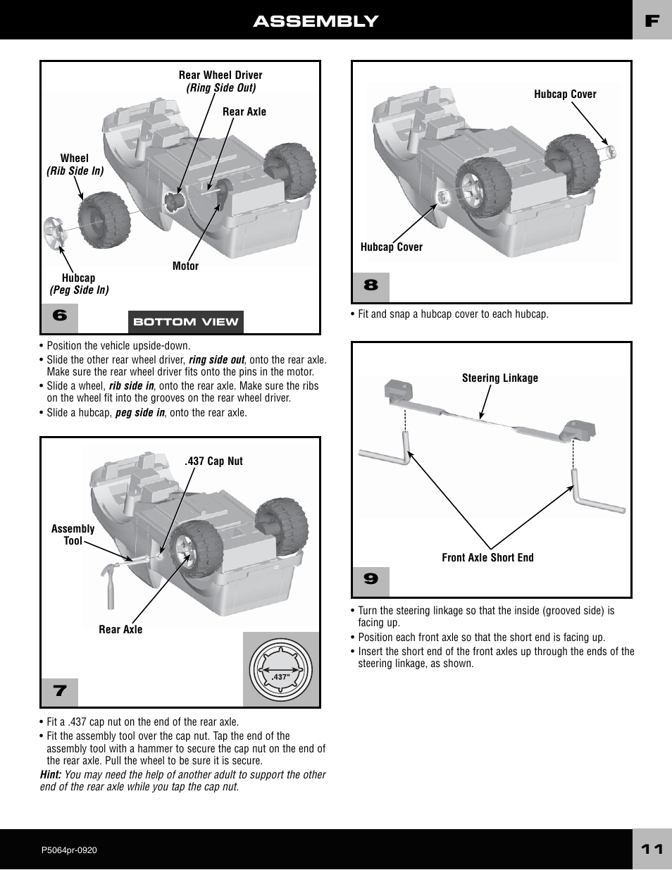 Assembly | Fisher-Price P5064 User Manual | Page 11 / 28