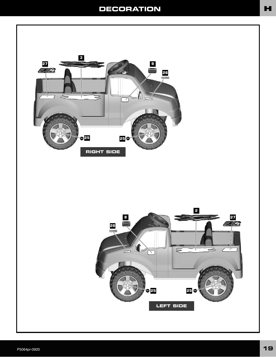 Decoration | Fisher-Price P5064 User Manual | Page 19 / 28