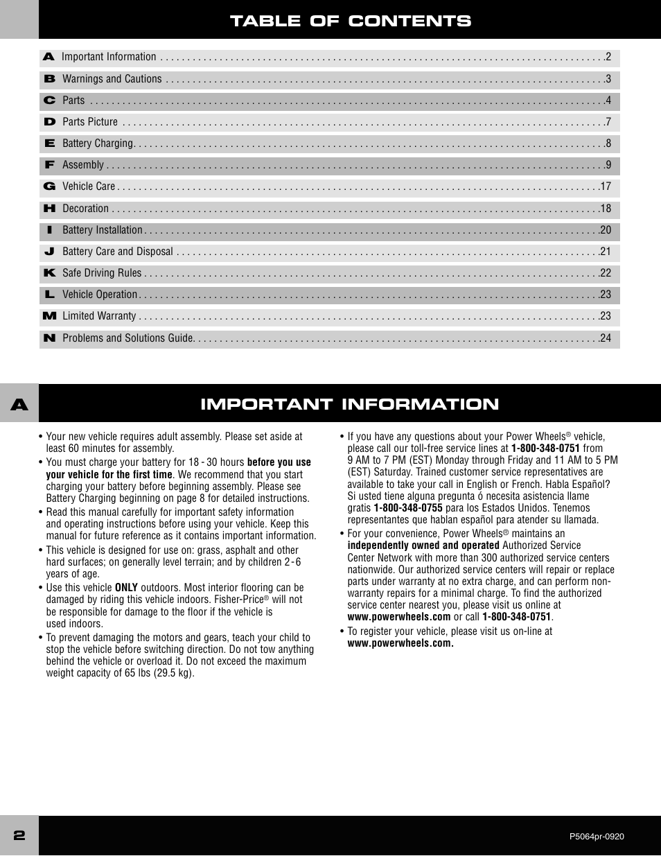 Fisher-Price P5064 User Manual | Page 2 / 28