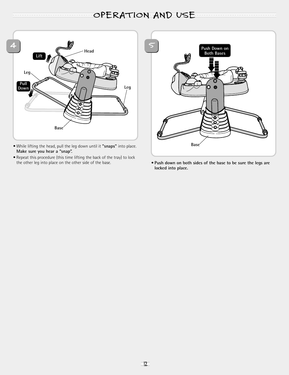 Operation and use | Fisher-Price PORTABLE ENTERTAINER 79070 User Manual | Page 12 / 16