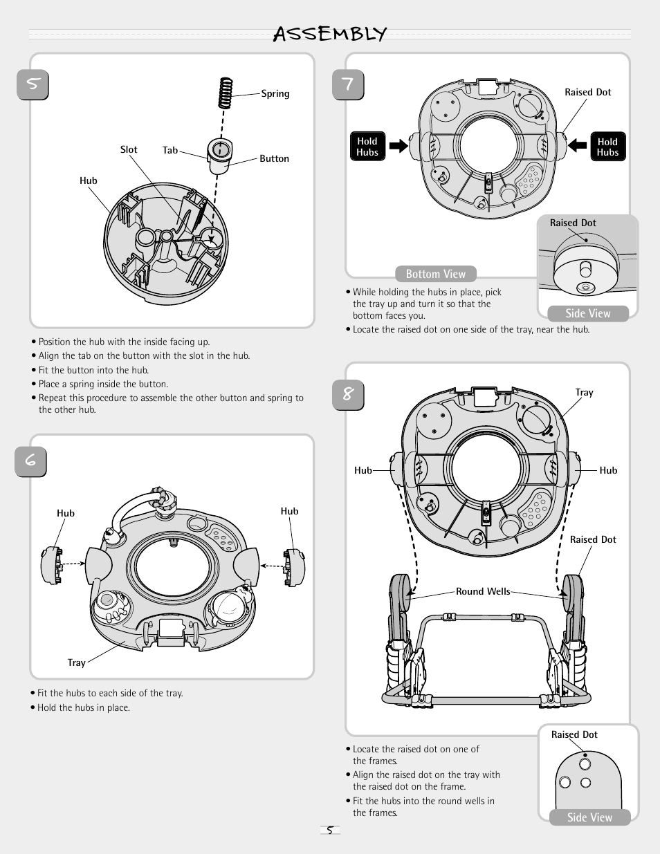Assembly | Fisher-Price PORTABLE ENTERTAINER 79070 User Manual | Page 5 / 16