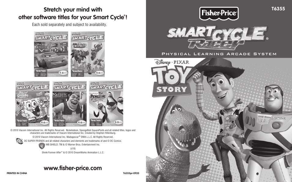 Fisher-Price T6355 User Manual | 8 pages