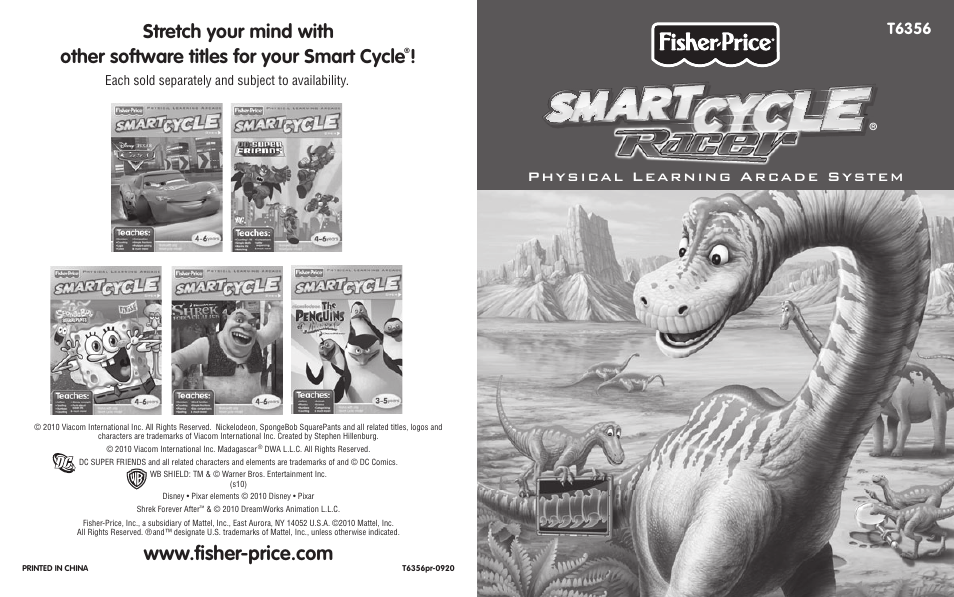 Fisher-Price SMART CYCLE RACER T6356 User Manual | 8 pages