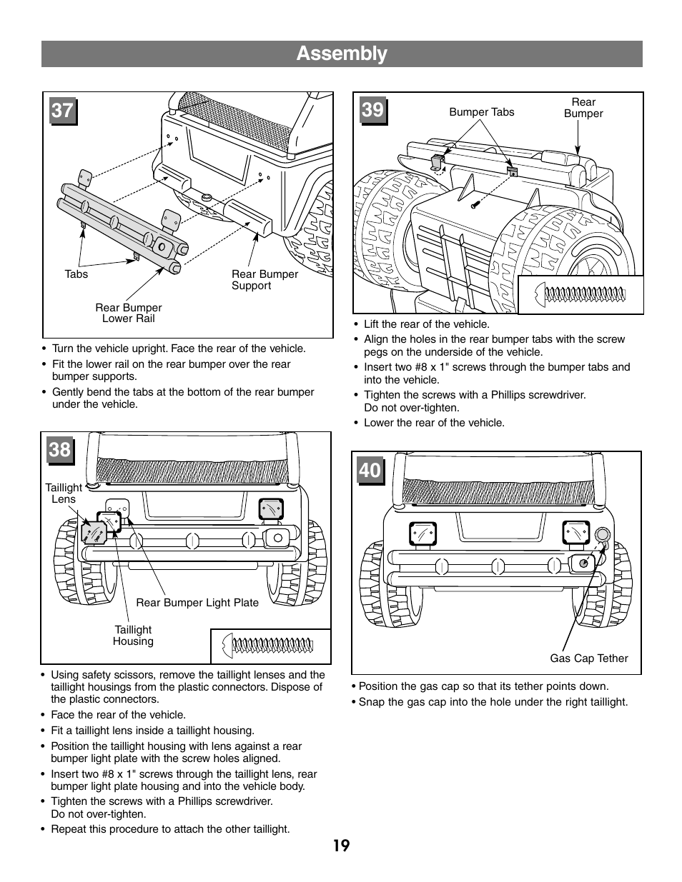 Assembly 37 | Fisher-Price BARBIE JEEP B2489 User Manual | Page 19 / 36