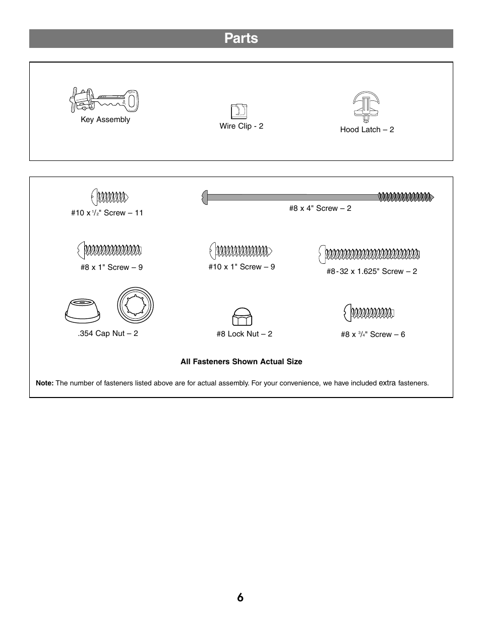 Parts | Fisher-Price BARBIE JEEP B2489 User Manual | Page 6 / 36