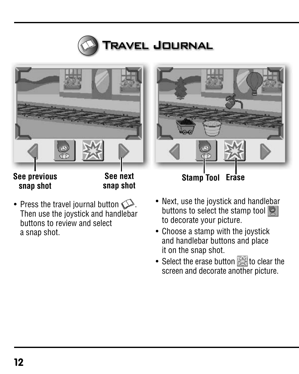 Travel journal | Fisher-Price SMARTCYCLE RACER T6353 User Manual | Page 12 / 16