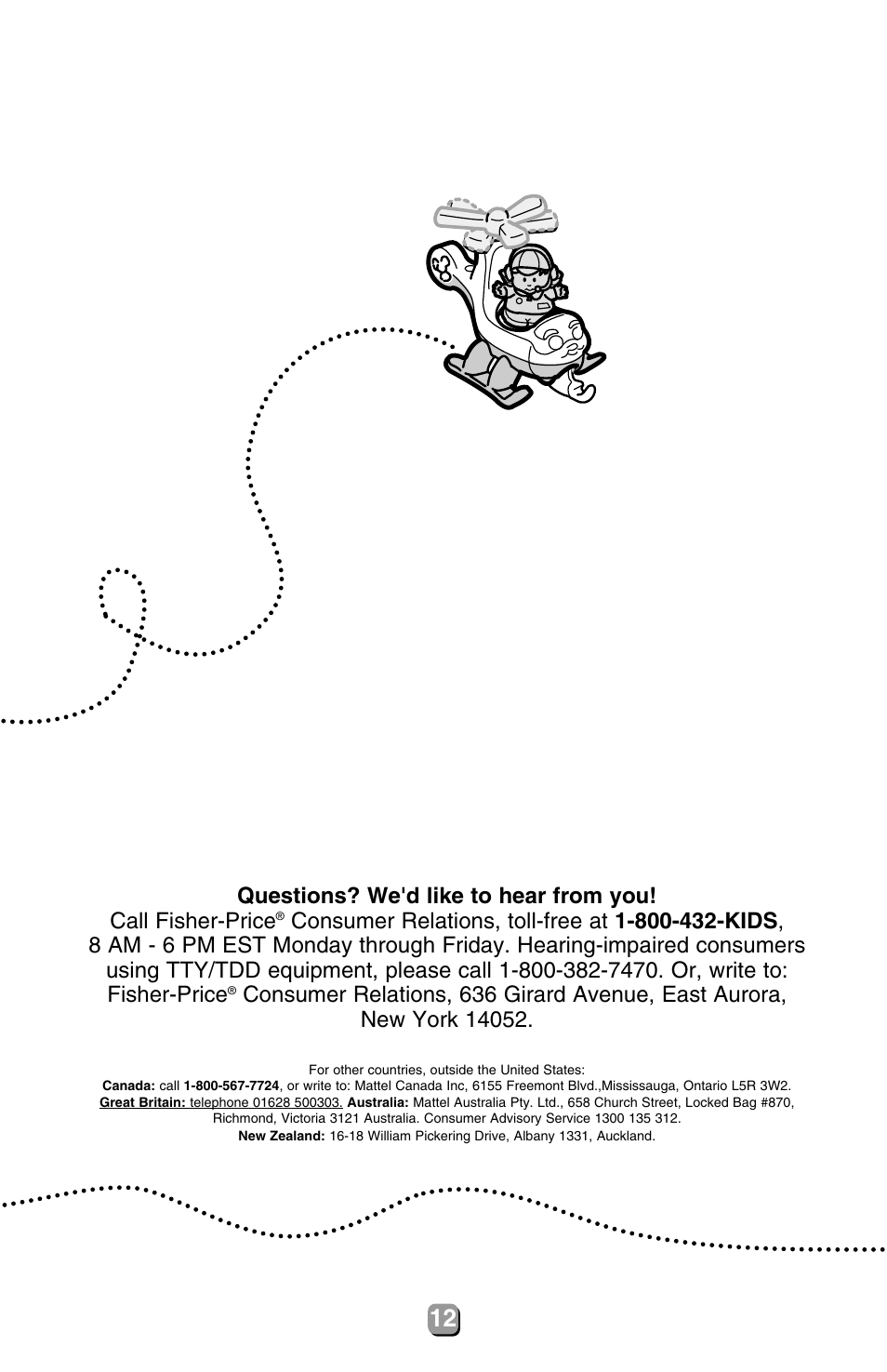 Fisher-Price 77831 User Manual | Page 12 / 12