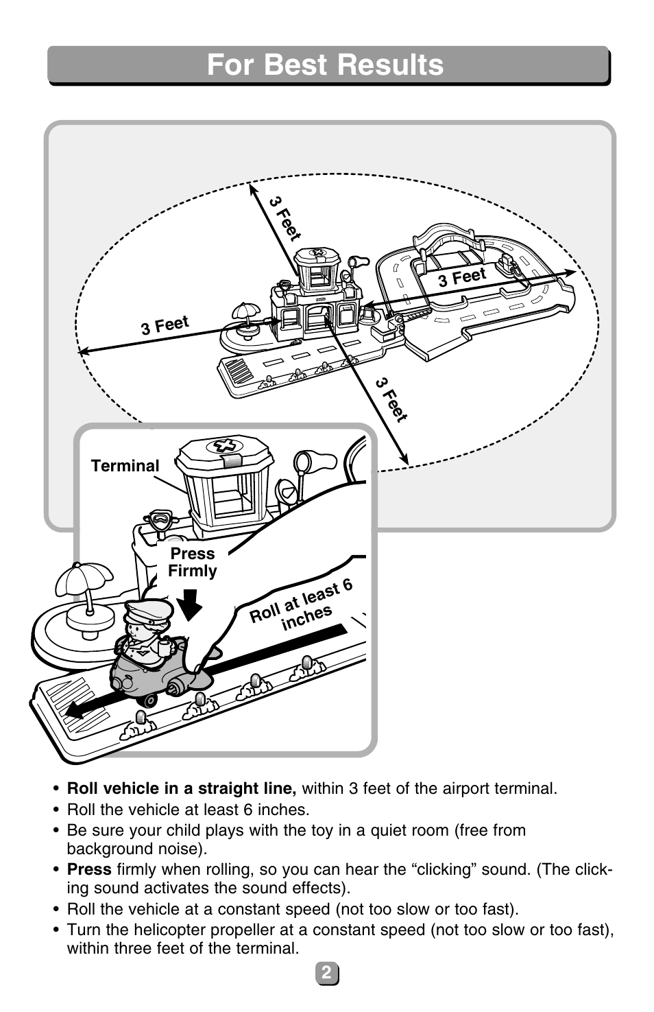 Parts for best results | Fisher-Price 77831 User Manual | Page 2 / 12