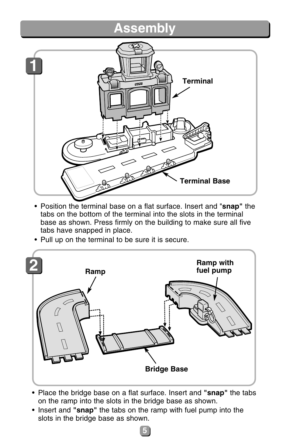 Assembly | Fisher-Price 77831 User Manual | Page 5 / 12