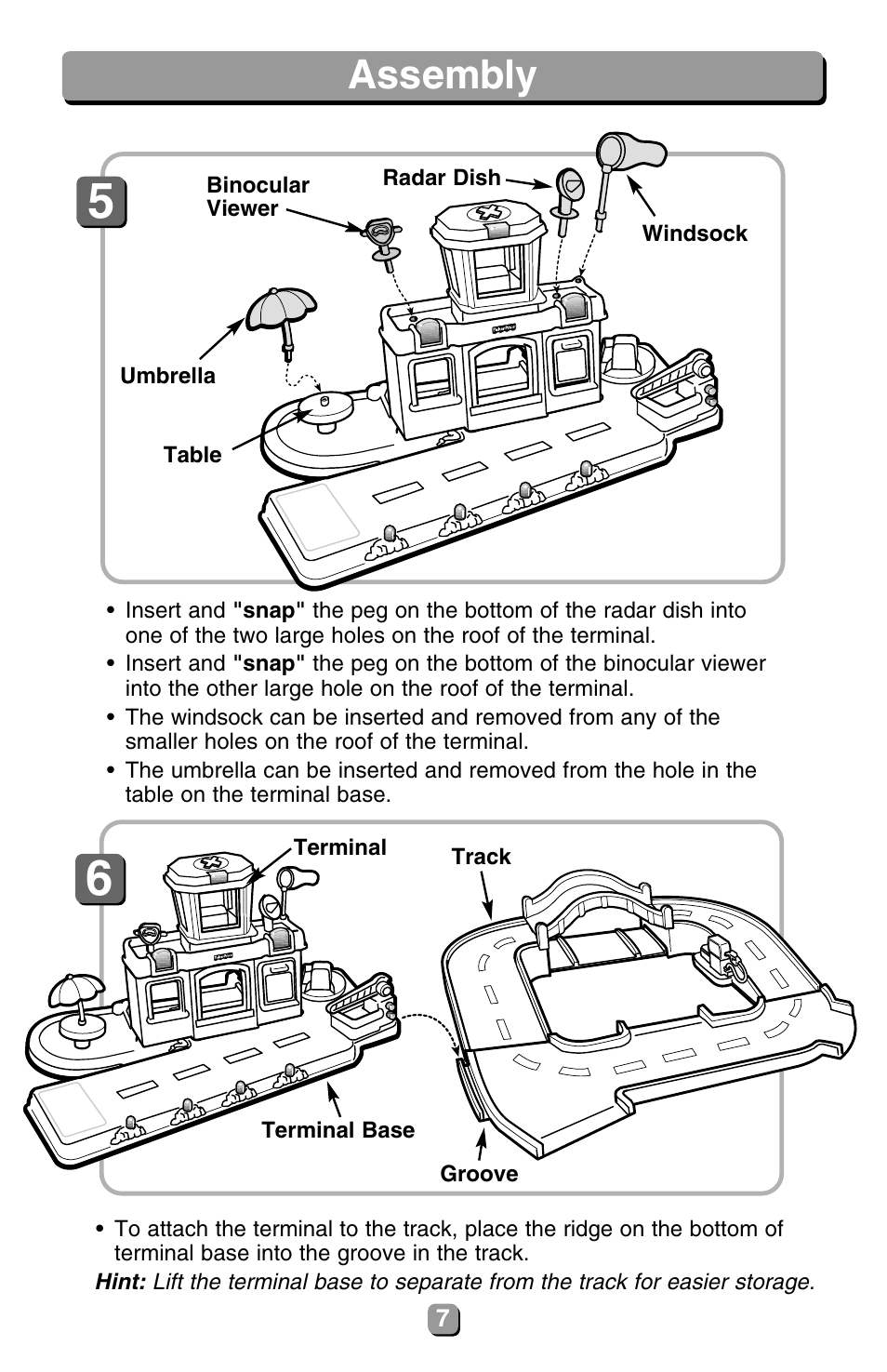 Assembly | Fisher-Price 77831 User Manual | Page 7 / 12
