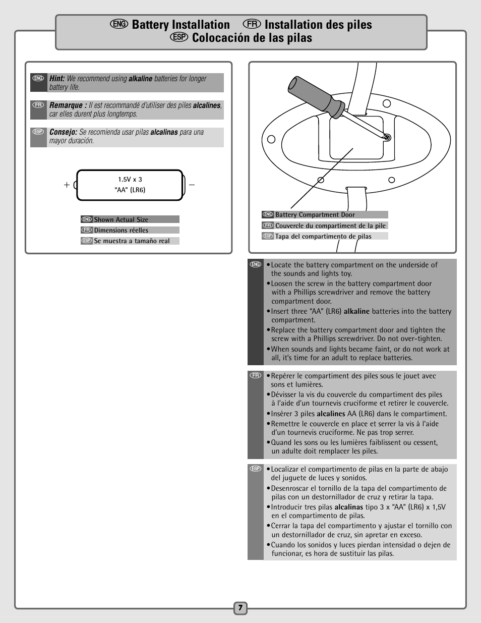 Fisher-Price B9639 User Manual | Page 7 / 12