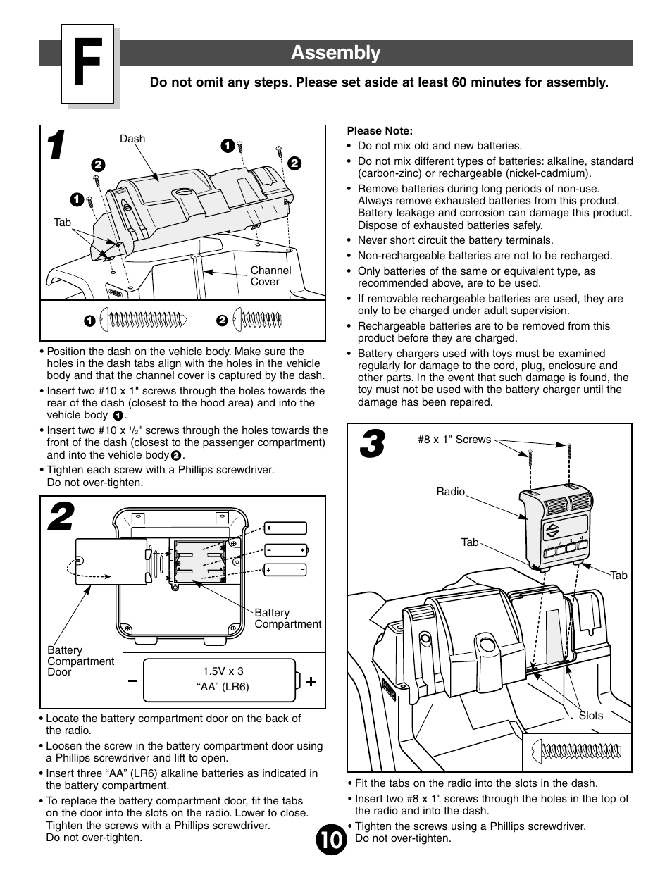 Assembly | Fisher-Price 74340 User Manual | Page 10 / 32