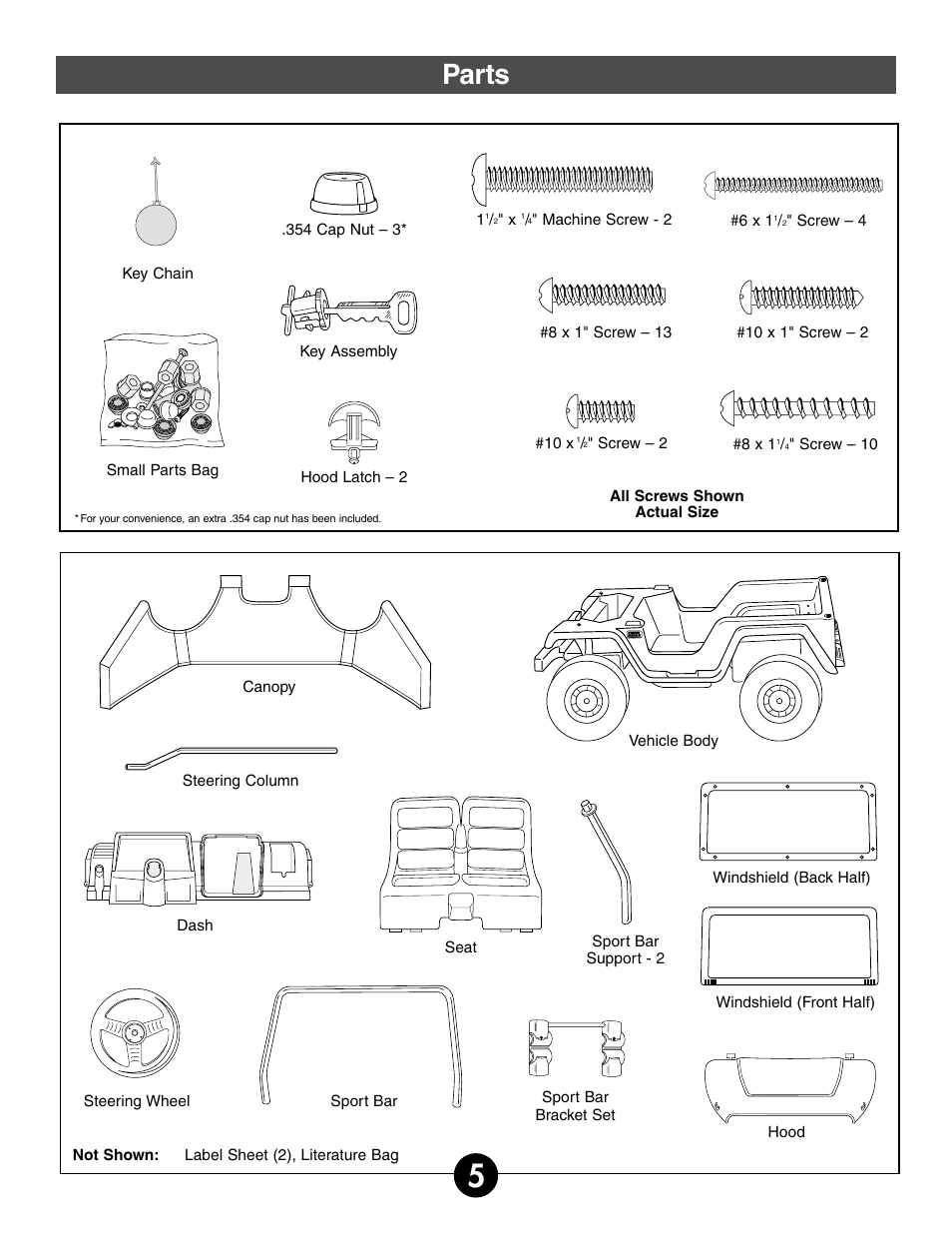 Parts | Fisher-Price 74340 User Manual | Page 5 / 32