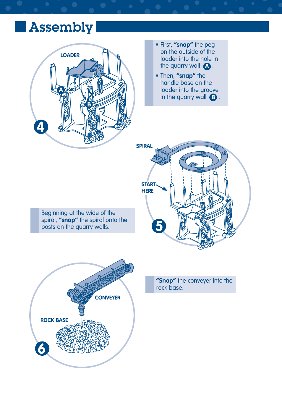 Assembly | Fisher-Price GEOTRAX L5888 User Manual | Page 4 / 6