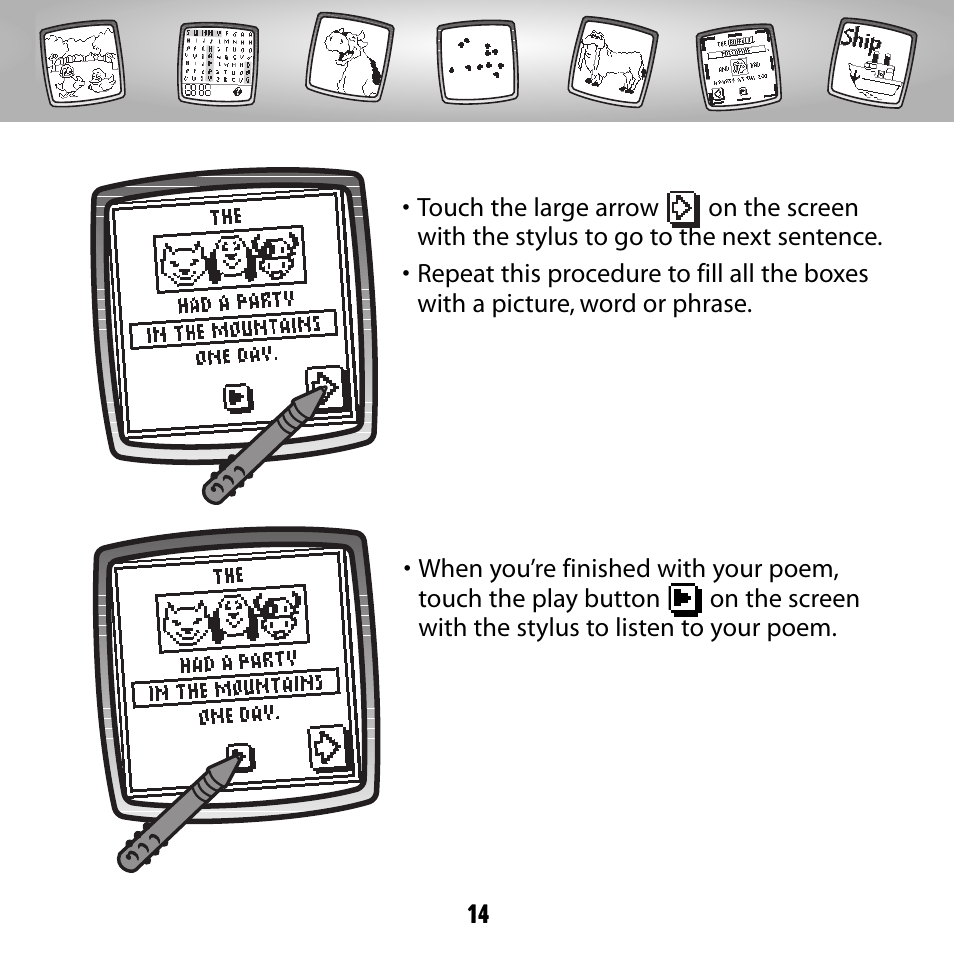 Fisher-Price PIXTER B8287 User Manual | Page 14 / 36
