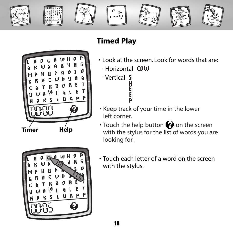Timed play | Fisher-Price PIXTER B8287 User Manual | Page 18 / 36