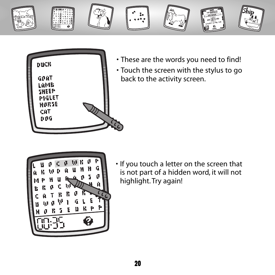 Fisher-Price PIXTER B8287 User Manual | Page 20 / 36