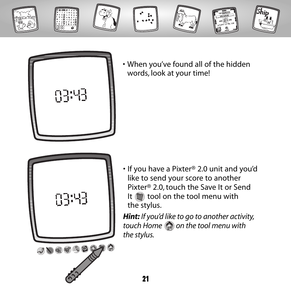 Fisher-Price PIXTER B8287 User Manual | Page 21 / 36