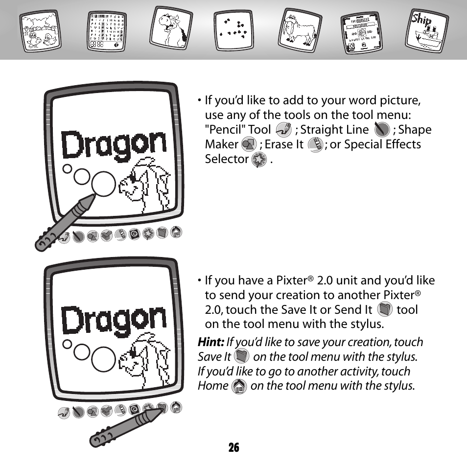 Fisher-Price PIXTER B8287 User Manual | Page 26 / 36