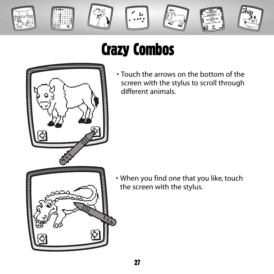 Crazy combos | Fisher-Price PIXTER B8287 User Manual | Page 27 / 36