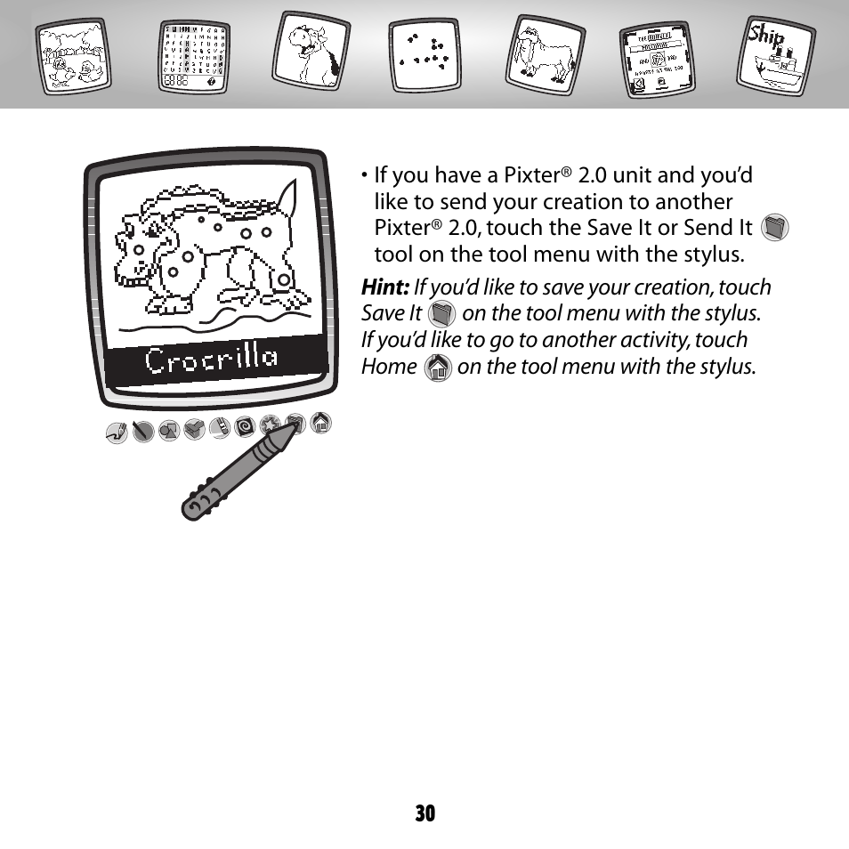 Fisher-Price PIXTER B8287 User Manual | Page 30 / 36