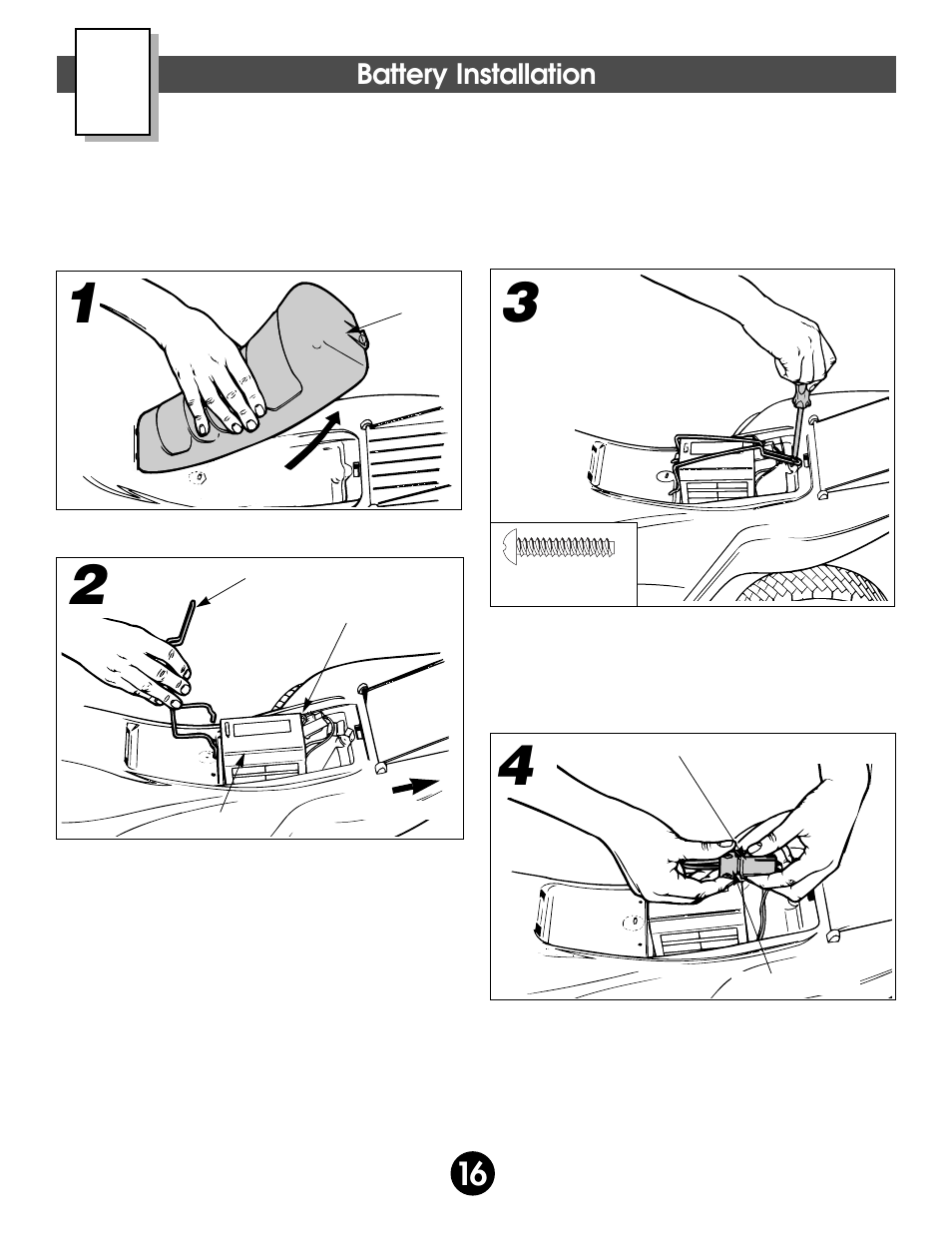 Battery installation | Fisher-Price BARBIE 74518 User Manual | Page 16 / 28