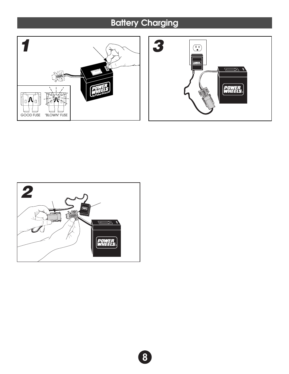 Battery charging | Fisher-Price BARBIE 74518 User Manual | Page 8 / 28