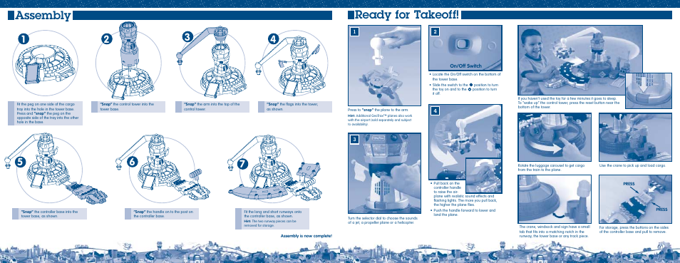 Ready for takeoff, Assembly | Fisher-Price GEO TRAX G5760 User Manual | Page 3 / 5