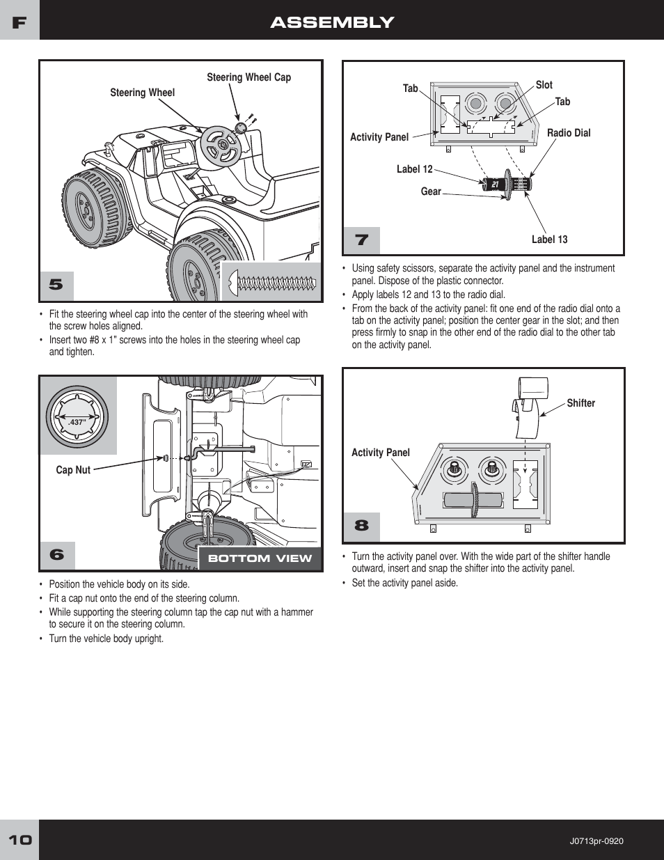 Assembly | Fisher-Price JEEP LIL WRANGLER 4X4 J0713 User Manual | Page 10 / 24