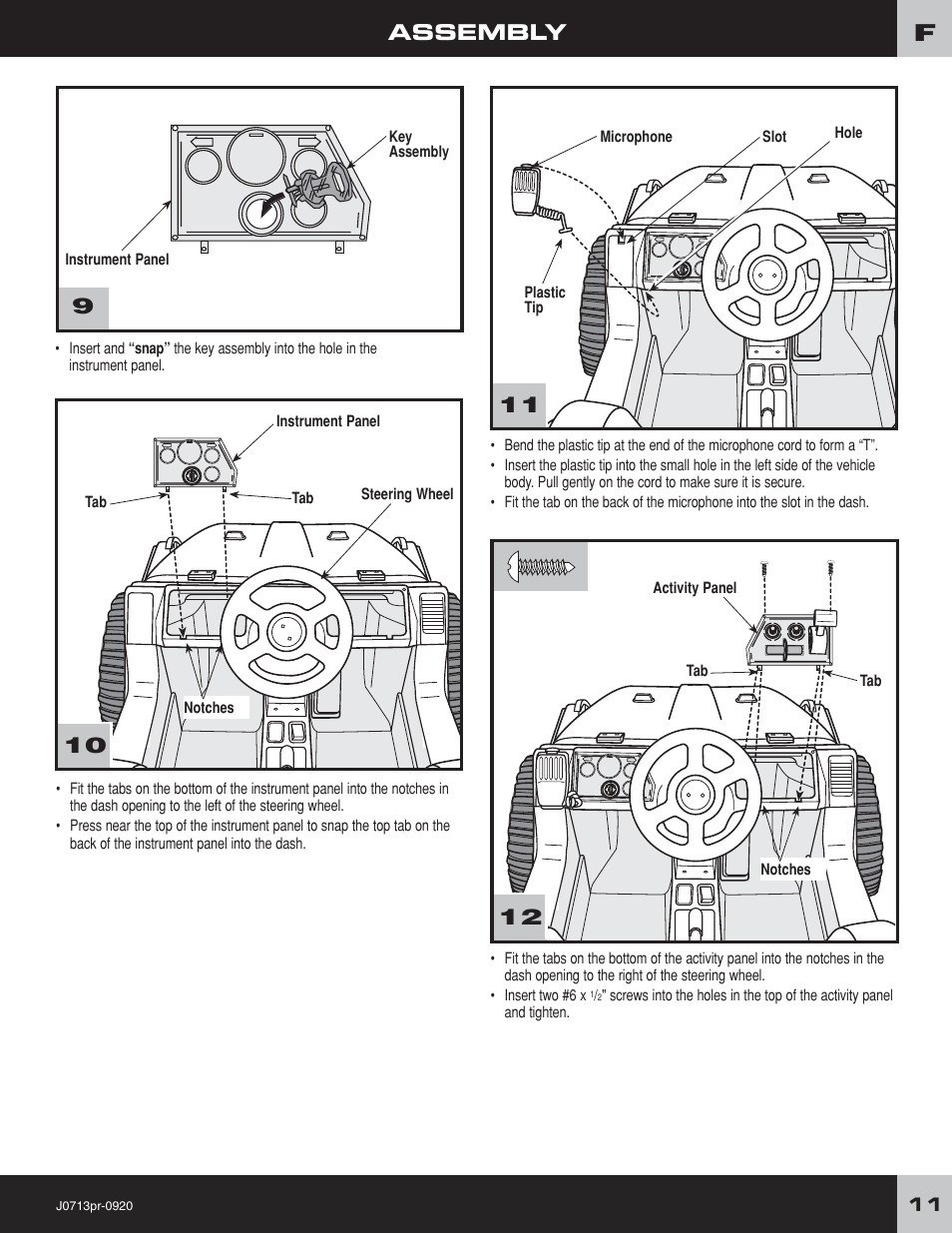 Assembly | Fisher-Price JEEP LIL WRANGLER 4X4 J0713 User Manual | Page 11 / 24