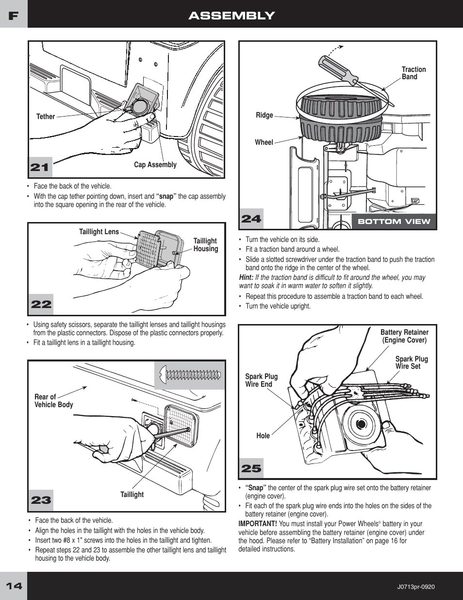 Assembly | Fisher-Price JEEP LIL WRANGLER 4X4 J0713 User Manual | Page 14 / 24
