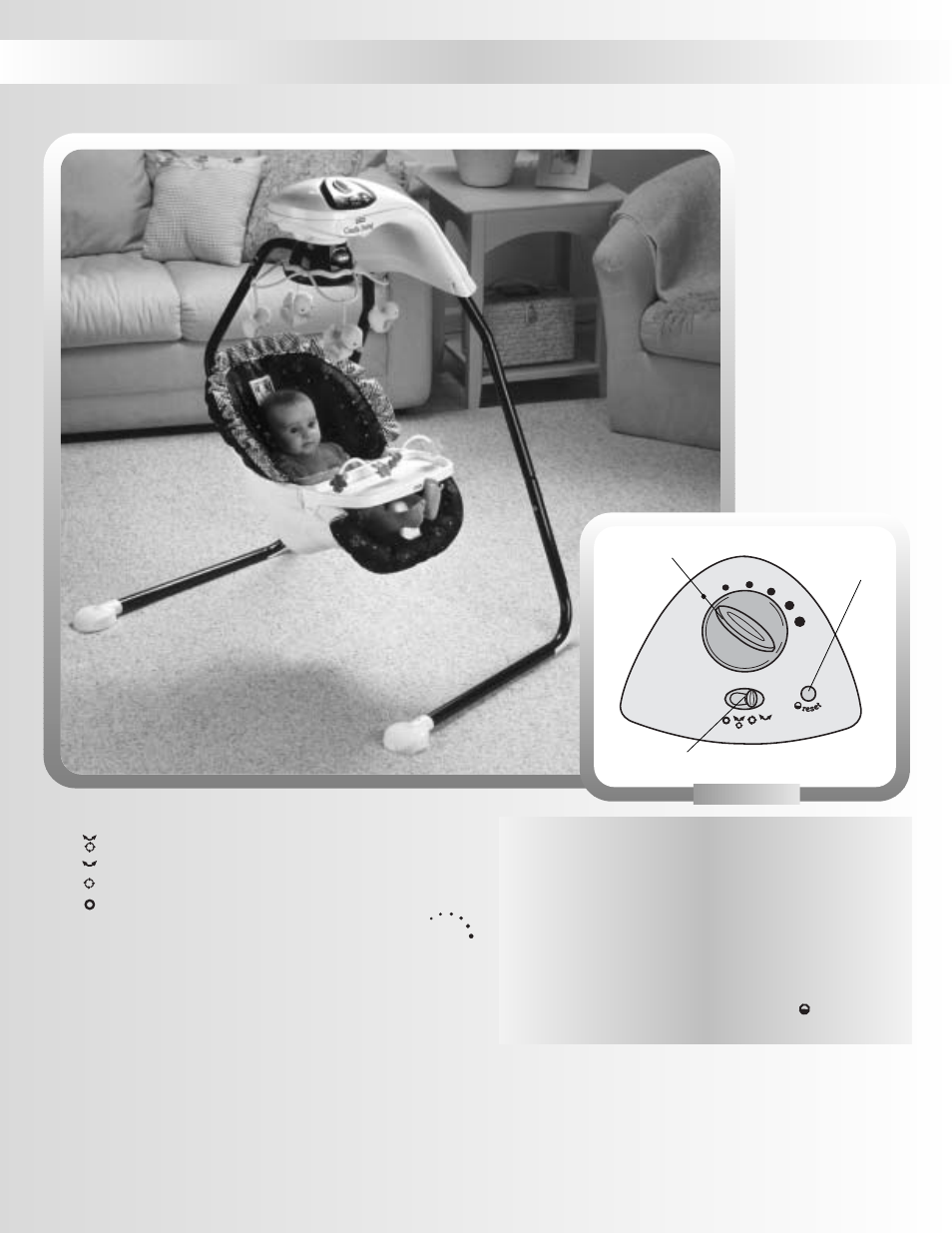 Swing and mobile use | Fisher-Price BO639 User Manual | Page 11 / 12
