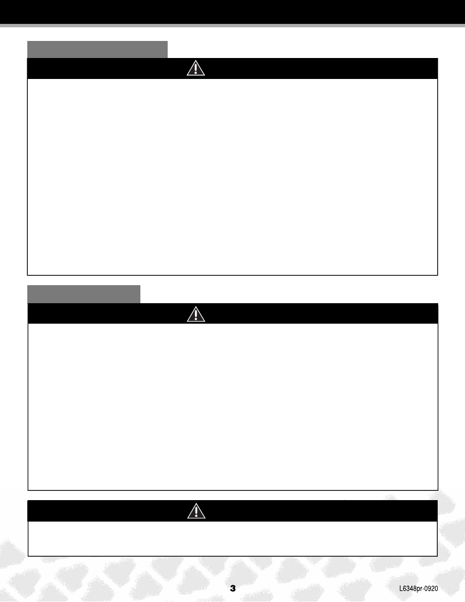 Warning, Caution | Fisher-Price FORD F-150 L6348 User Manual | Page 3 / 28