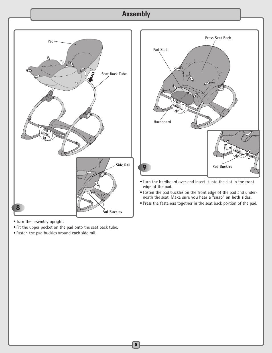 Assembly 9 | Fisher-Price H5985 User Manual | Page 5 / 12