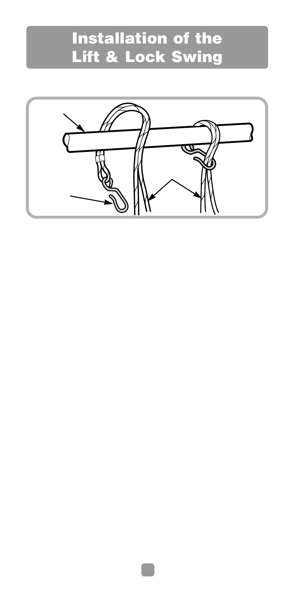 Installation of the lift & lock swing | Fisher-Price 75973 User Manual | Page 5 / 8