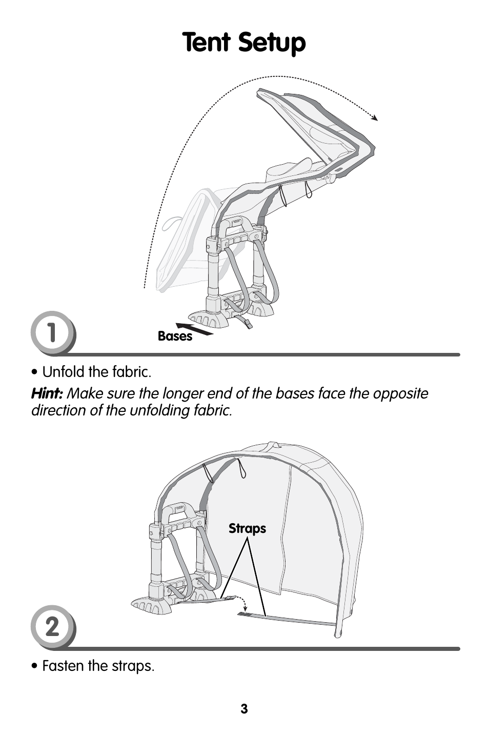 Tent setup 1 | Fisher-Price V6892 User Manual | Page 3 / 8