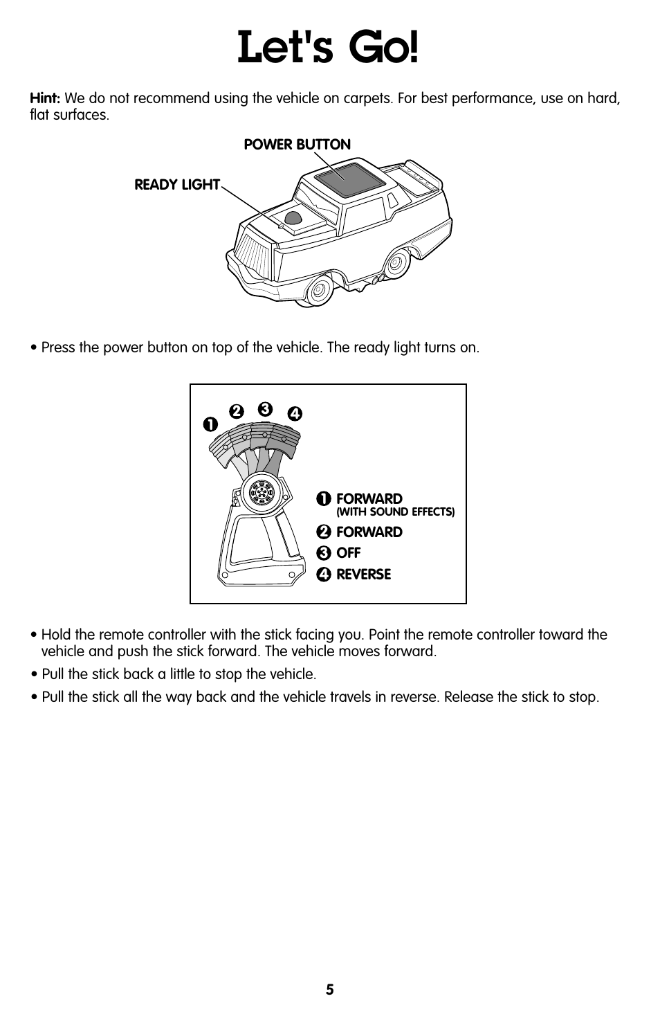 Let's go | Fisher-Price GEOTRAX T7158 User Manual | Page 5 / 6