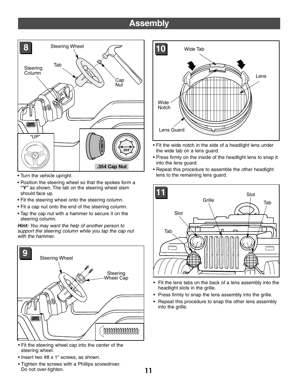Assembly | Fisher-Price C2390 User Manual | Page 11 / 28