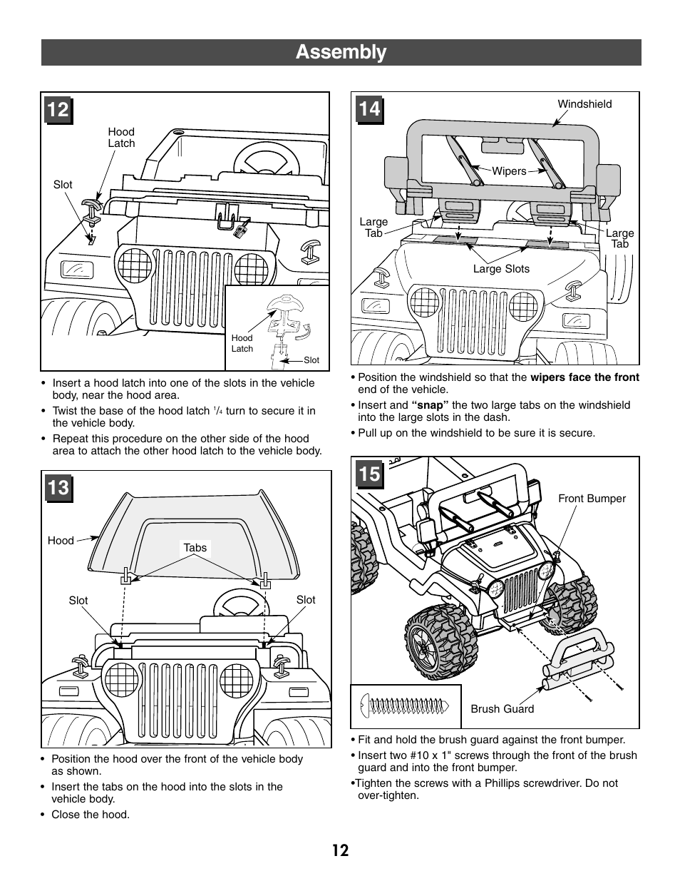 Assembly | Fisher-Price C2390 User Manual | Page 12 / 28