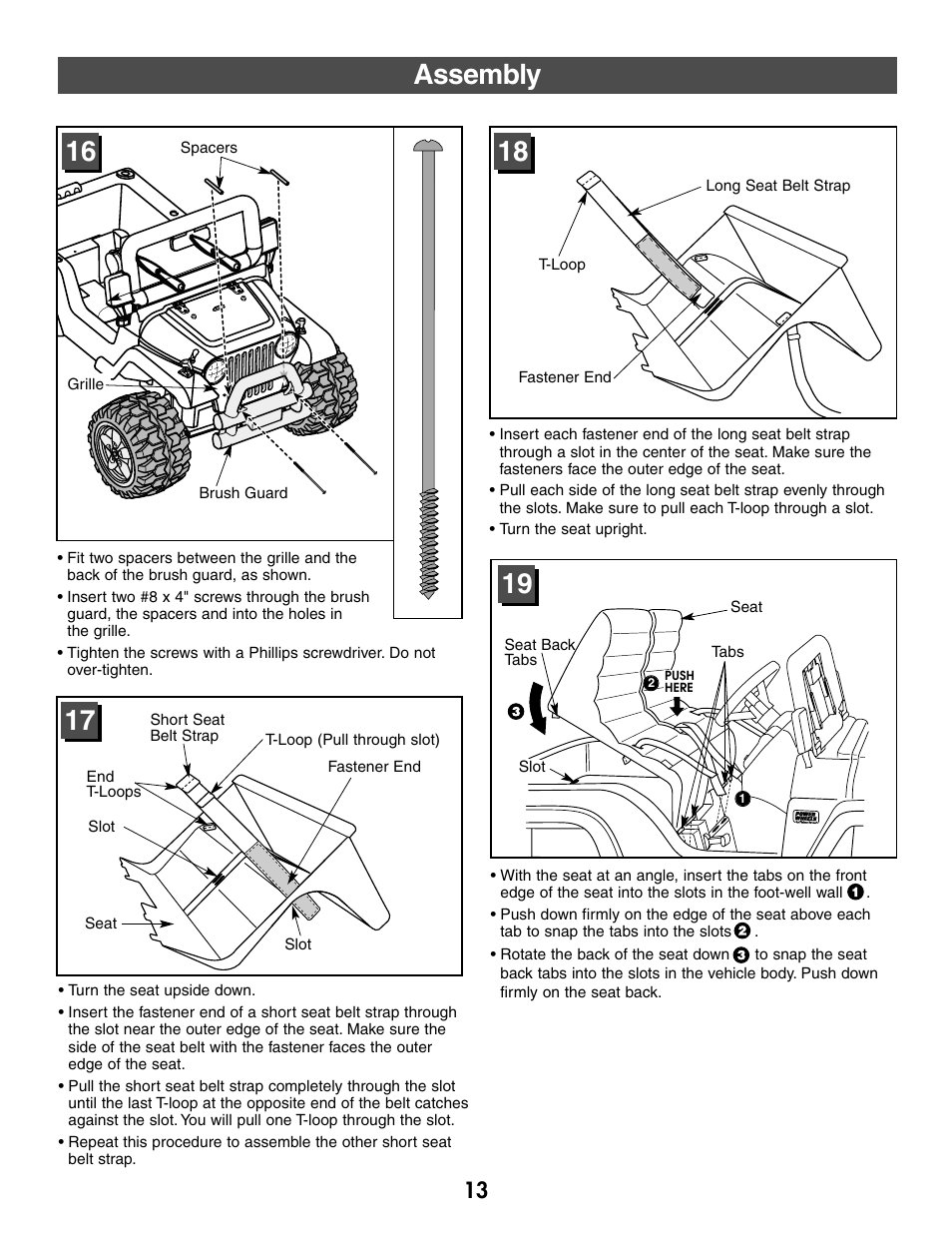 Assembly | Fisher-Price C2390 User Manual | Page 13 / 28